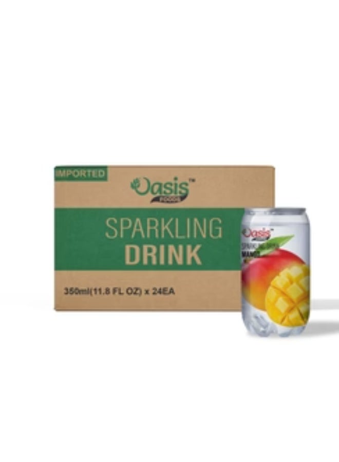 Oasis Sparkling Mango Drink – 24 x 350ml Cans | Refreshing Tropical Sparkling Beverage - Image 3